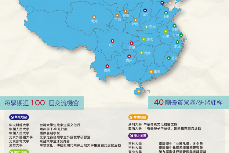 赴大陸營隊活動地圖